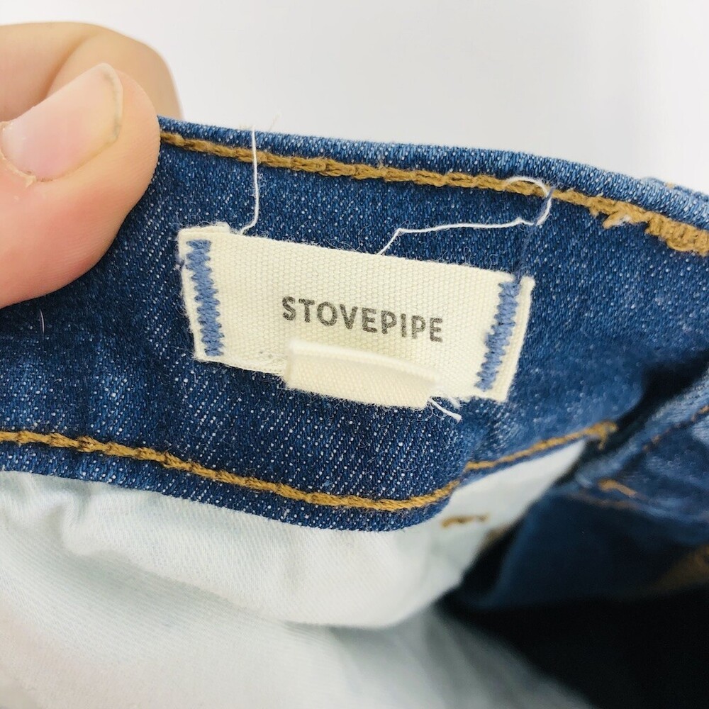 Madewell AA594 Women's Blue Cotton Blend Stovepipe Regular Fit Jeans Pant Sz 26 - Picture 7 of 10